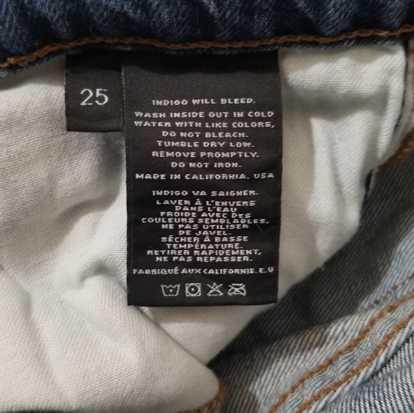 J BRAND JEANS Aidan Boyfriend/Roll Up Distressed Size 25 - Picture 3 of 5